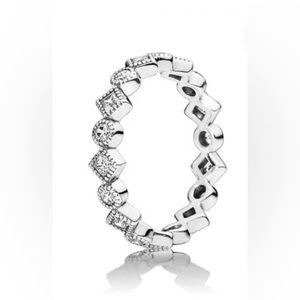 PANDORA Alluring Brilliant Princess Stackable Ring CZ
